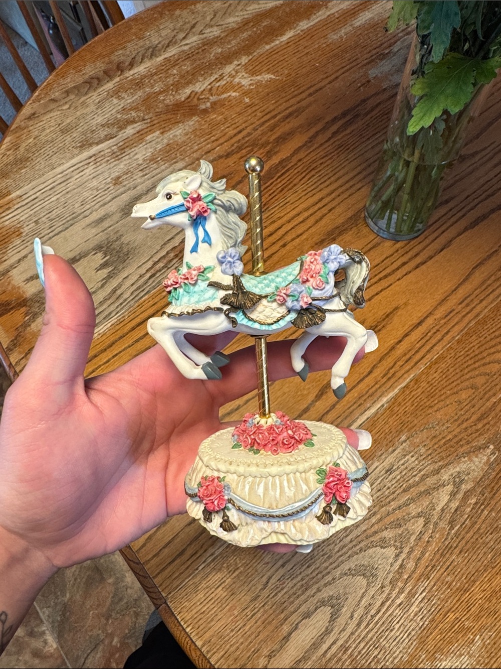 1980-1990 ploy resin carousel horse